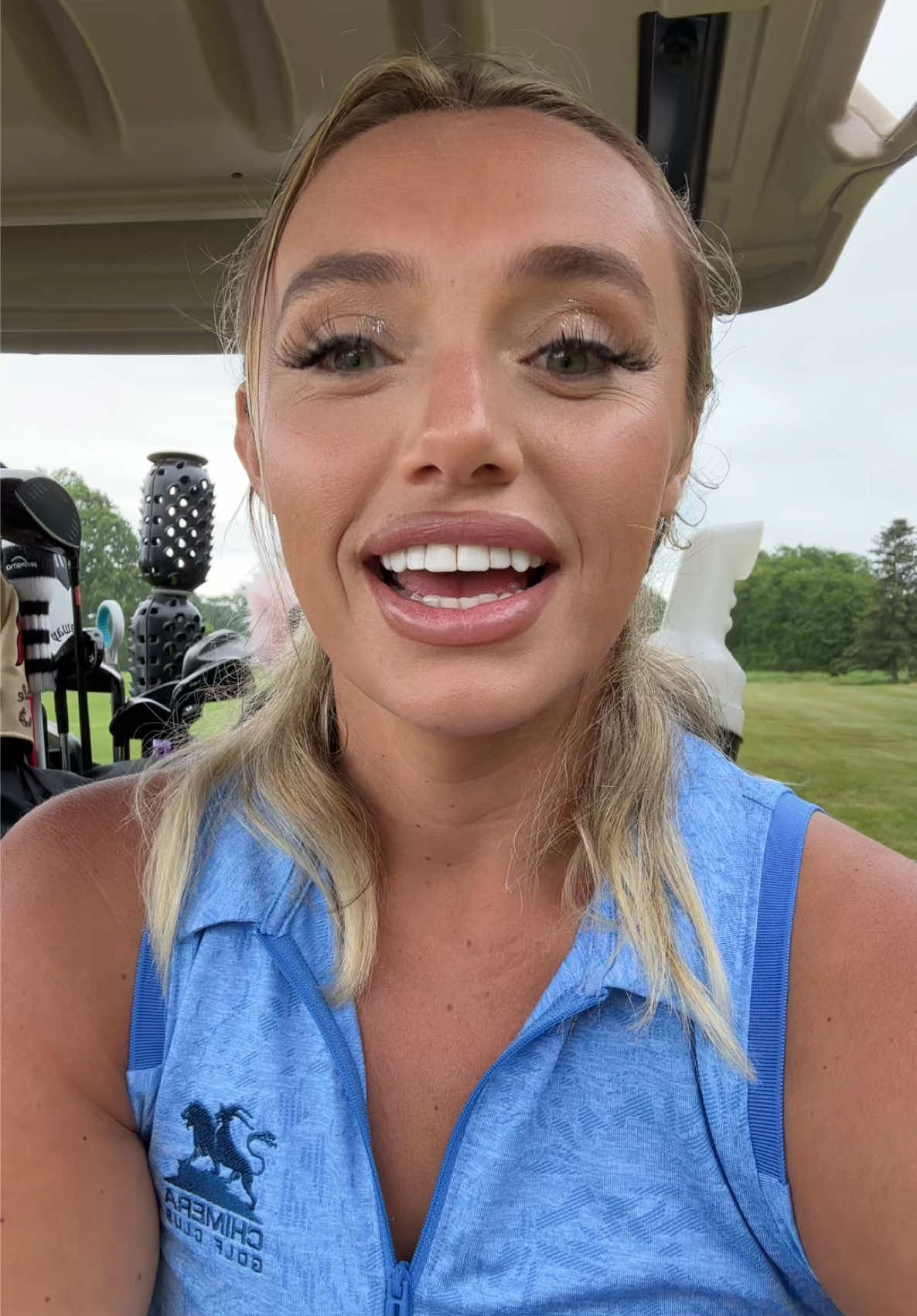 A post by @cassholland on TikTok caption: This course was originated in the 1800’s😳 So cool to get to play here! An amazing day w/ @Bloom Nutrition #bloompartner #cartgirl #golf #golfers 