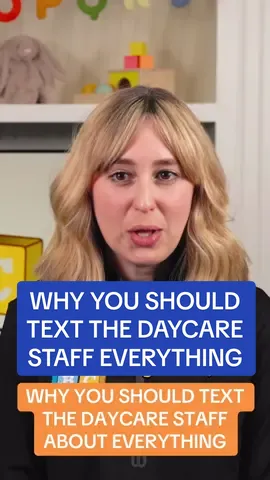 A post by @abcparentingadvice on TikTok caption: Why you should text the daycare staff about everything #abcparenting #daycare #skincare #parenting #kids #teachers