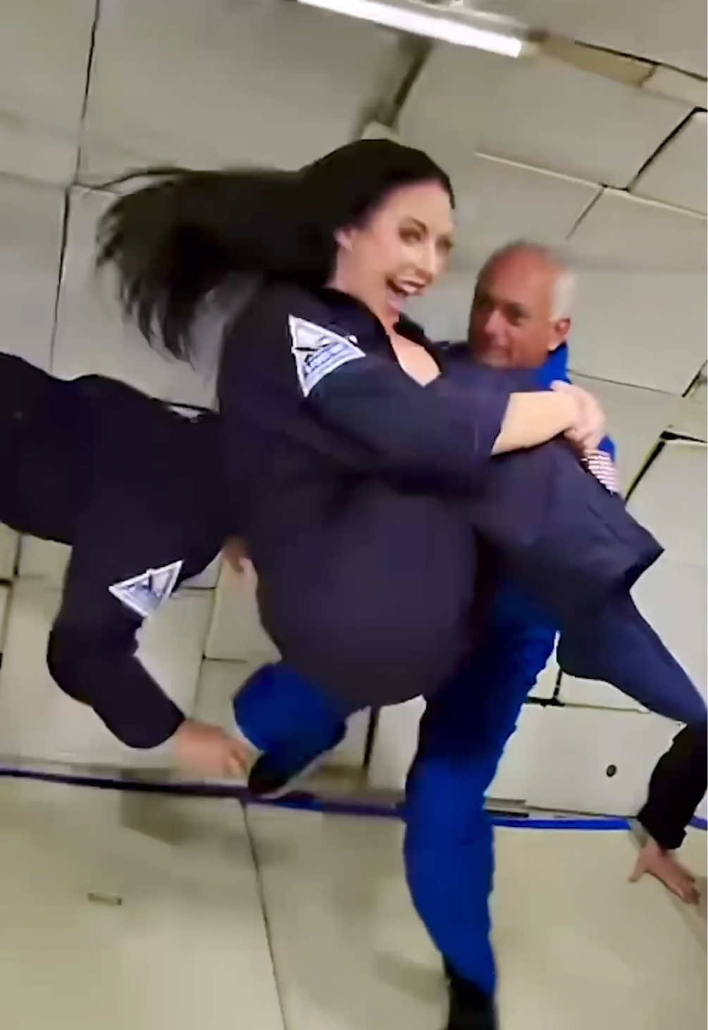 A post by @angelawhite on TikTok caption: I’m a ball 😂🏀 #zerogravity #gozerog 