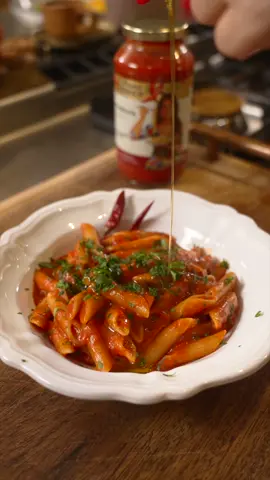 A post by @the_pastaqueen on TikTok caption: Do you want to make a dinner for your friends or family that's delicious but also quick to prepare? I created my Arrabbiata sauce - and all my other sauces to bring the flavors of the pasta recipes I make for my own dinners, and that my family and I love, right into your home.  You can find all of my sauces across the USA at Walmart ✨