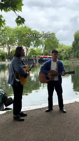 A post by @ on TikTok caption: Lil sing song on the canal of our song Brother To Me #singersongwriter #MentalHealth #friendship #brotherhood 