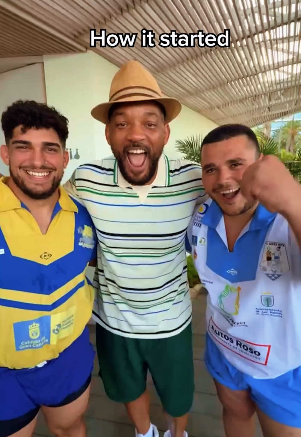 A post by @willsmith on TikTok caption: If you need me, I’ll be in Gran Canaria