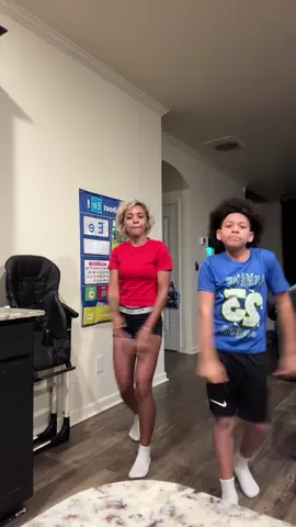A post by @theosburnfamily on TikTok caption: Tag us in some more dances #theosburnfamily #sahm #boymom #momsonduo 