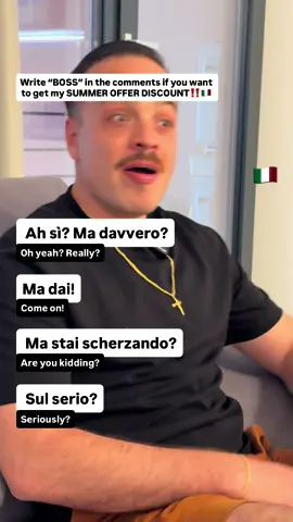 A post by @theitalianlanguageboss on TikTok caption: Email me to get my limited SUMMER OFFER DISCOUNT‼️ Boss@theitalianboss.com 