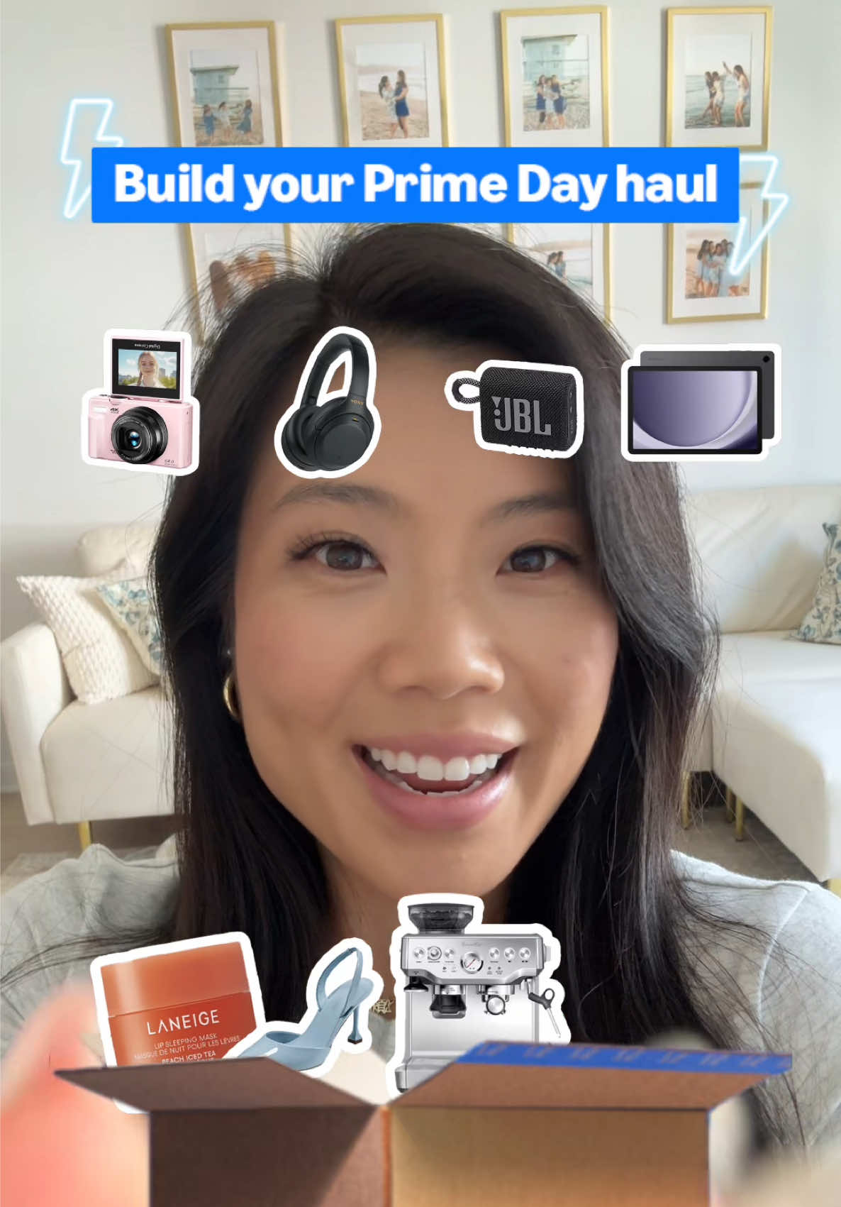 A post by @amazoninfluencers on TikTok caption: Prime Day haul loading…🛍️ ✨ What’s in your cart?