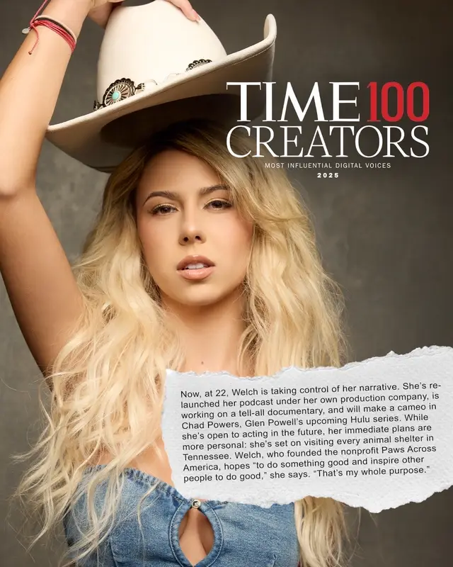 A post by @hay_welch on TikTok caption: Thank you so much @Time Magazine! I appreciate the kind words, it’s an honor 🤠 I got a lot more coming ♥️😉