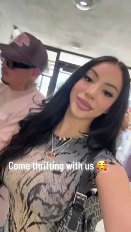 A post by @alondradessyyy on TikTok caption: Come thrifting with us 🥰  #fyp #thrifting #foryou #alondradessy 