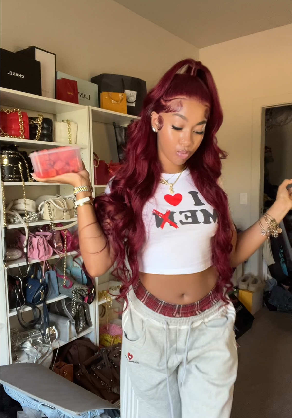 A post by @jamyahxleigh on TikTok caption: Messy closet👖