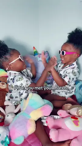 A post by @tekab0 on TikTok caption: A tiny but might combo 🎀💅🏾💕 Jadore X Ryan #fyp #illegal #cousins #girls #fun 