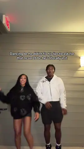A post by @ on TikTok caption: Idc it's a flex #ncaa26 #relatable #foryoupage #tiktokim21 #couplegoals #couple 