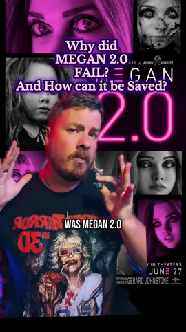 A post by @allhallowscleave on TikTok caption: Why Do You Think MEGAN 2.0 Failed? #fyp #horrortok #horror #megan2 #megan #m3gan #blumhouse 