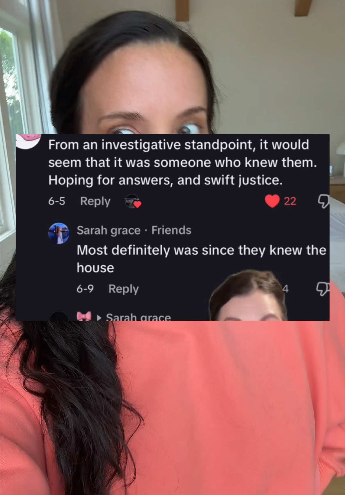 A post by @queenofgettingbanned on TikTok caption: Has anyone else seen this?! I’ve been down a rabbit hole all day. @AllegedlyReportedly is the account covering it! This is so sad for the family and little sister.