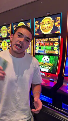 A post by @jacksenlunaa on TikTok caption: Donald Trump plays slots with casino winnings for the month #casino #trump #viral 