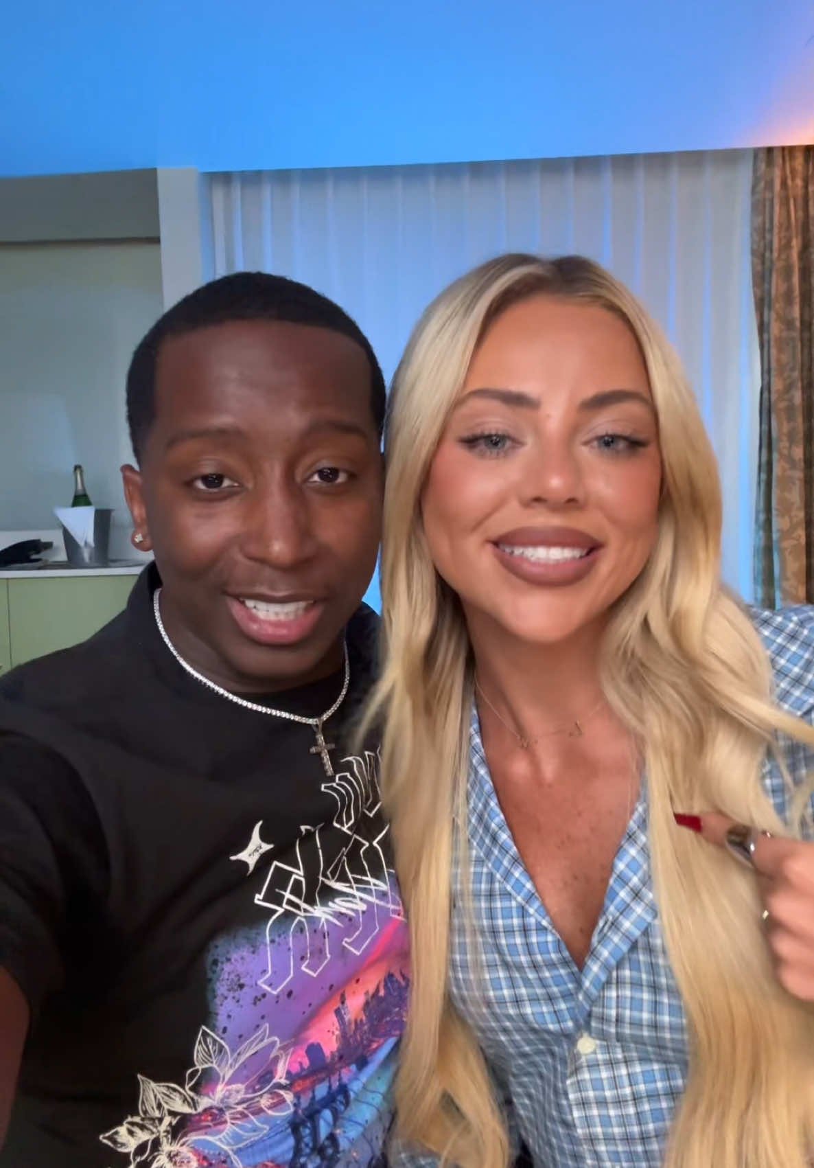 A post by @markellwashington1 on TikTok caption: Me and my girl @Liv Walker outside @Cardi B !!! 