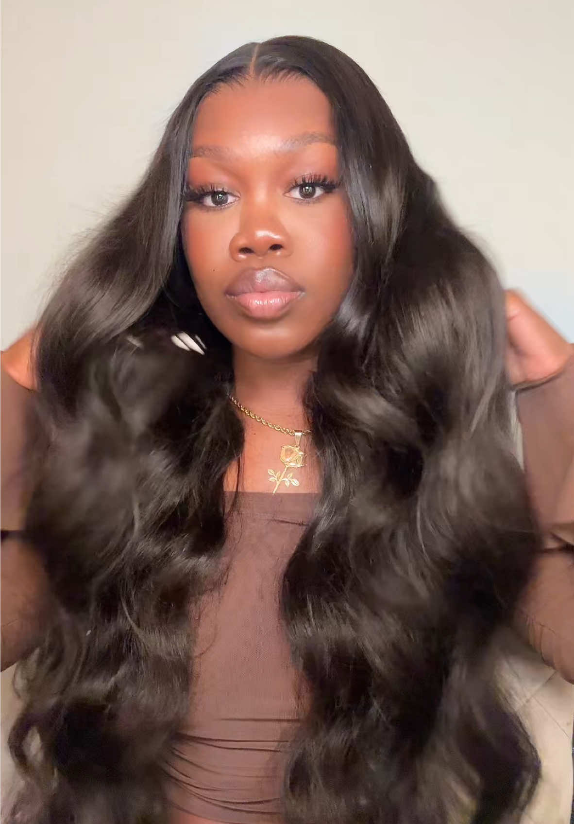 A post by @ebonyrosaa on TikTok caption: @Arabella Hair Official 13x6 glueless wear & go 30" body wave link in bio 25% Off code "LHZY25" #arabellahair #wearandgowigs 