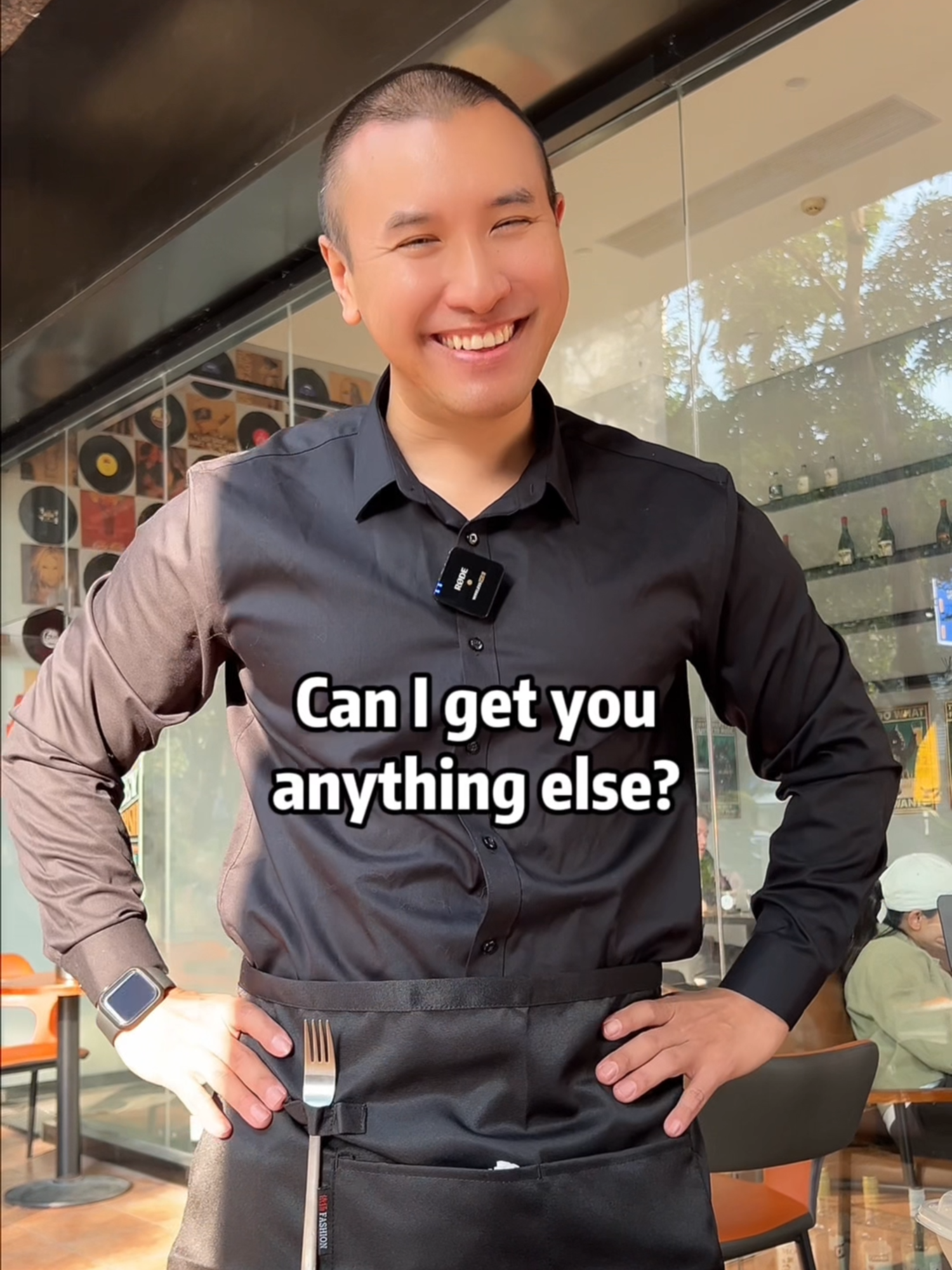 A post by @jonpengenglish on TikTok caption: Restaurant English: How to talk to the waiter, get your food to-go, and more useful English phrases #english #learnenglish #englishteacher