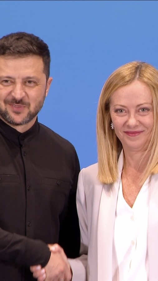 A post by @giorgiameloni_ufficiale on TikTok caption: Dichiarazioni congiunte alla stampa con il Presidente dell'Ucraina, Volodymyr Zelensky