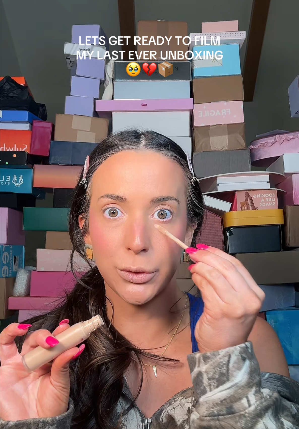 A post by @queenofgettingbanned on TikTok caption: The day has finally come.. let’s get ready to say goodbye to the MASSIVE PR HAULS💔 final one will be up so soon!👀 @Waterboy #unboxinghaul #waterboypartner #grwm #makeuptutorial #unboxing 
