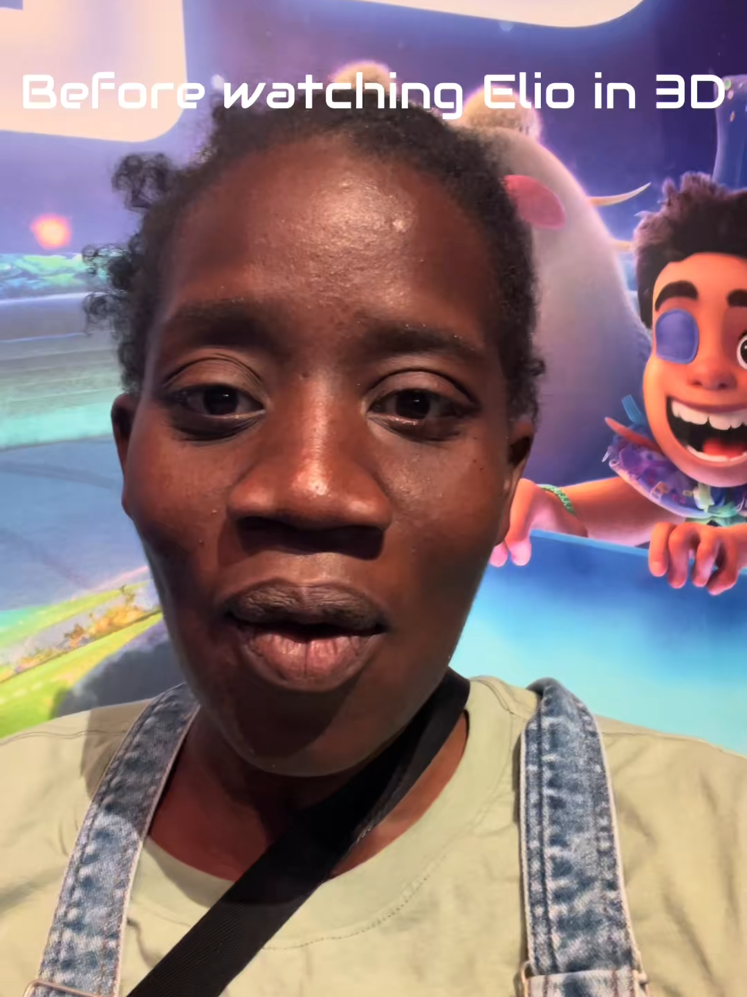 A post by @pixar on TikTok caption: #Elio has to be seen in 3D 🤯 Now playing in theaters! @keturahskastle