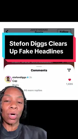A post by @nosyforreal on TikTok caption: #magiefondvert #stefondiggs should not have to clear up fake headlines y’all should not be producing them to begin with. #healines #clickbate  #cardib 