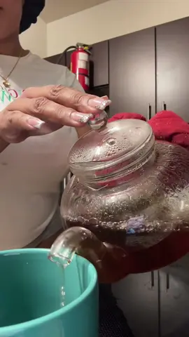 A post by @melaniefoxxx on TikTok caption: Tea from the goddess collection it’s bitter but it works ! After all it is medicine without chemicals 🥹💕 also get this famous glass teapot 🫖 #fyp #tea #herbal #herbalism 