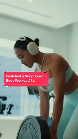 A post by @meagnunez on TikTok caption: Dropping The Full Snatched & Sexy Upper Body Workout on Youtube tomorrow 12pm PST🥳‼️ #upperbodyworkouts #fatloss #exercise 