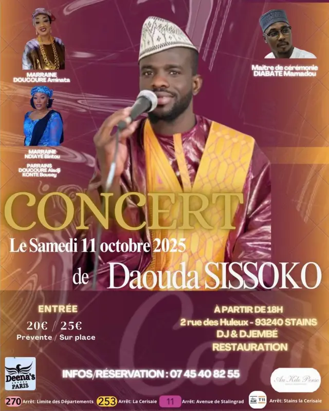 A post by @mamadoudiabatedg on TikTok caption: Apprêtez vous la famille pour le concert de mon frère Daouda Assa sissoko avec beaucoup de surprise 