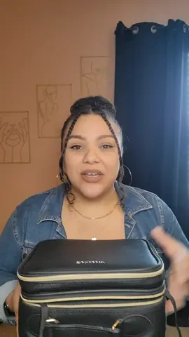 A post by @therealveronika_ on TikTok caption: Now you guys know I don't promote anything I don't personally use...well let me tell you something!!!! This makeup travel bag has beena lifesaver! I even use it on the plane right before we land so I can look impossibly refreshed after a long flight! #behaesty #fyp #travel #tiktokshop #makeup