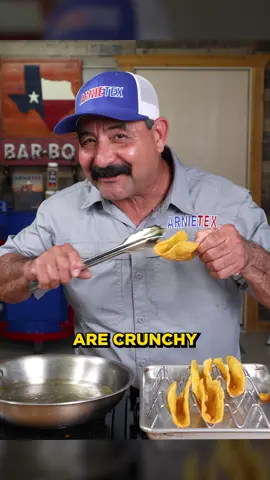 A post by @arnietex on TikTok caption: Crunchy Taco Shell Technique 🌮