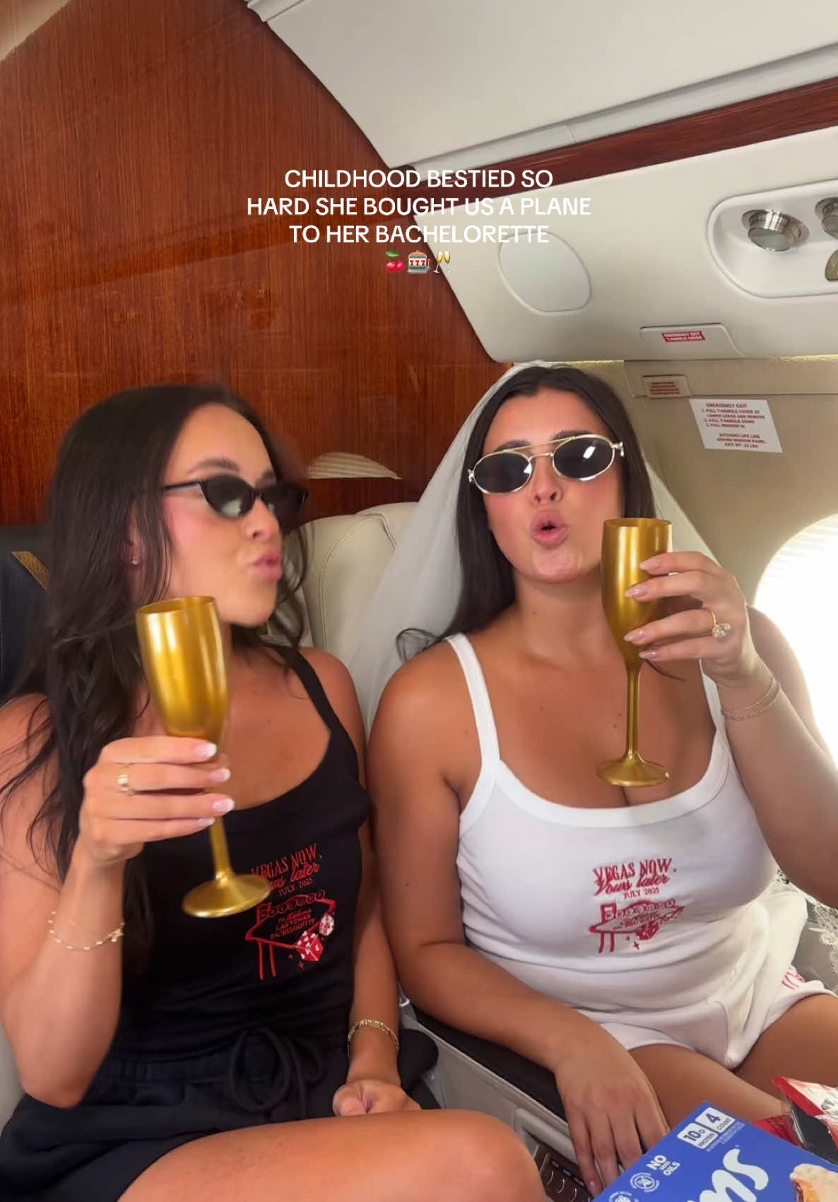 A post by @kencradic on TikTok caption: I can’t believe she’s getting married🥹🥹5 year old us would be screaming!!!!! VEGAS CONTENT LOADING HEHE #bachelorette #bacheloretteparty #vegasbaby 