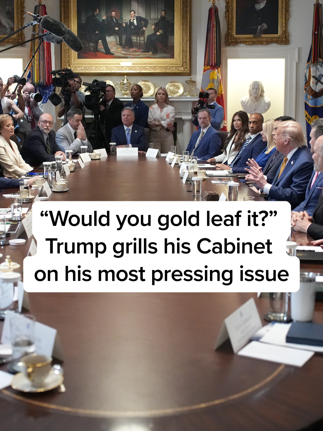 A post by @jenpsaki on TikTok caption: Have you ever heard the expression, “rearranging the deck chairs on the titanic?” Well, Trump one up-ed it. @msnbc