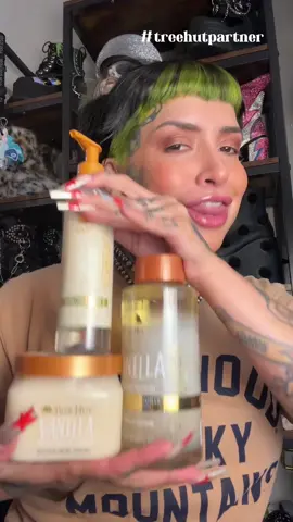 A post by @ninaghoulina on TikTok caption: #TreeHutPartner My ghouls know I love some @Tree Hut ! Let’s do an everything shower featuring one of their new products, the Hydraglow Body Serum. You’re going to love it! #TreeHut