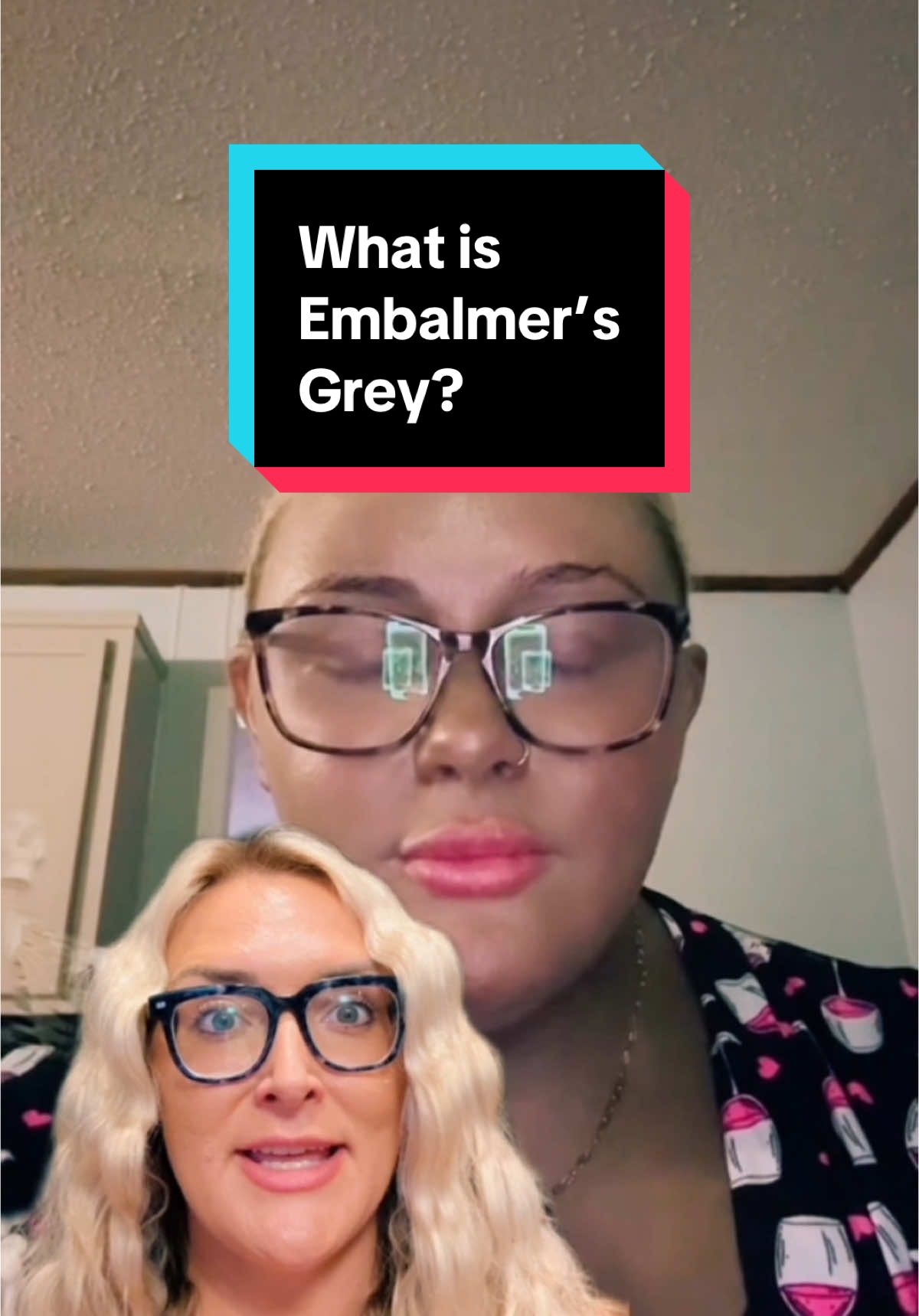A post by @laurenthemortician on TikTok caption: @Lorinda Brown 🩶 Have you ever gone to a funeral and thought, ‘Why does grandma look kinda gray?’ Let’s talk about embalmer’s gray—and why this poor girl’s spray tan is giving postmortem realness. 💀 #educationalpurposes #embalmer #deathtok 