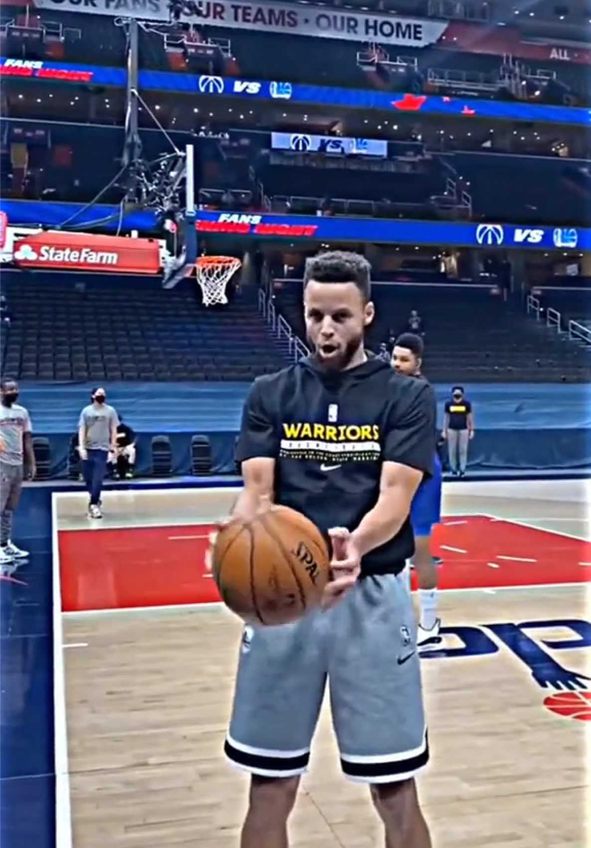 A post by @dunk on TikTok caption: Does he ever miss? 🤯 (@Stephen Curry) #nba #basketball #sports #fyp 