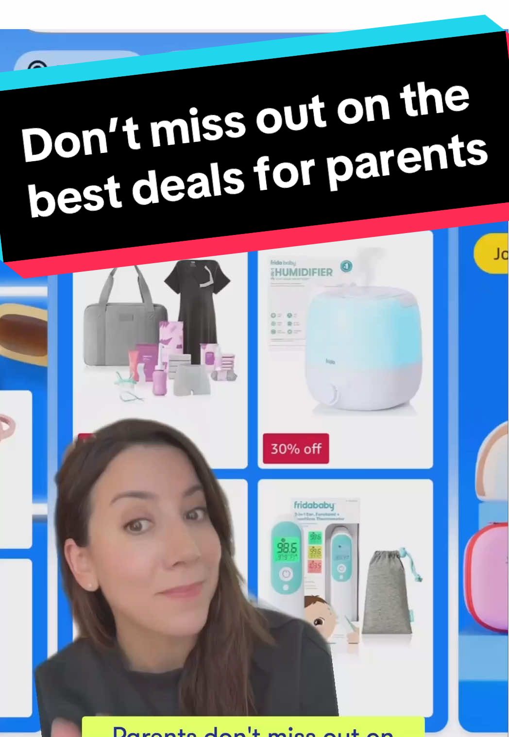 A post by @fridababy on TikTok caption: A baby shower hates to see us coming 😮‍💨 Whether you’re pregnant, know someone who is, or need to refresh your parenting tool kit, it’s the best time to snag these Frida faves. All 30% OFF… but only while supplies last 🏃‍♀️ Deals end soon! #babymusthaves #babyessentials #newbornessentials #babyregistrymusthaves #babyregistry #parentingtips #toddlermoms 