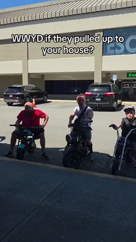 A post by @ on TikTok caption: WWYD if they pulled up to your house ? 🤣🤣🤣🤣 #comedy #funny #wwyd #trynottolaugh 