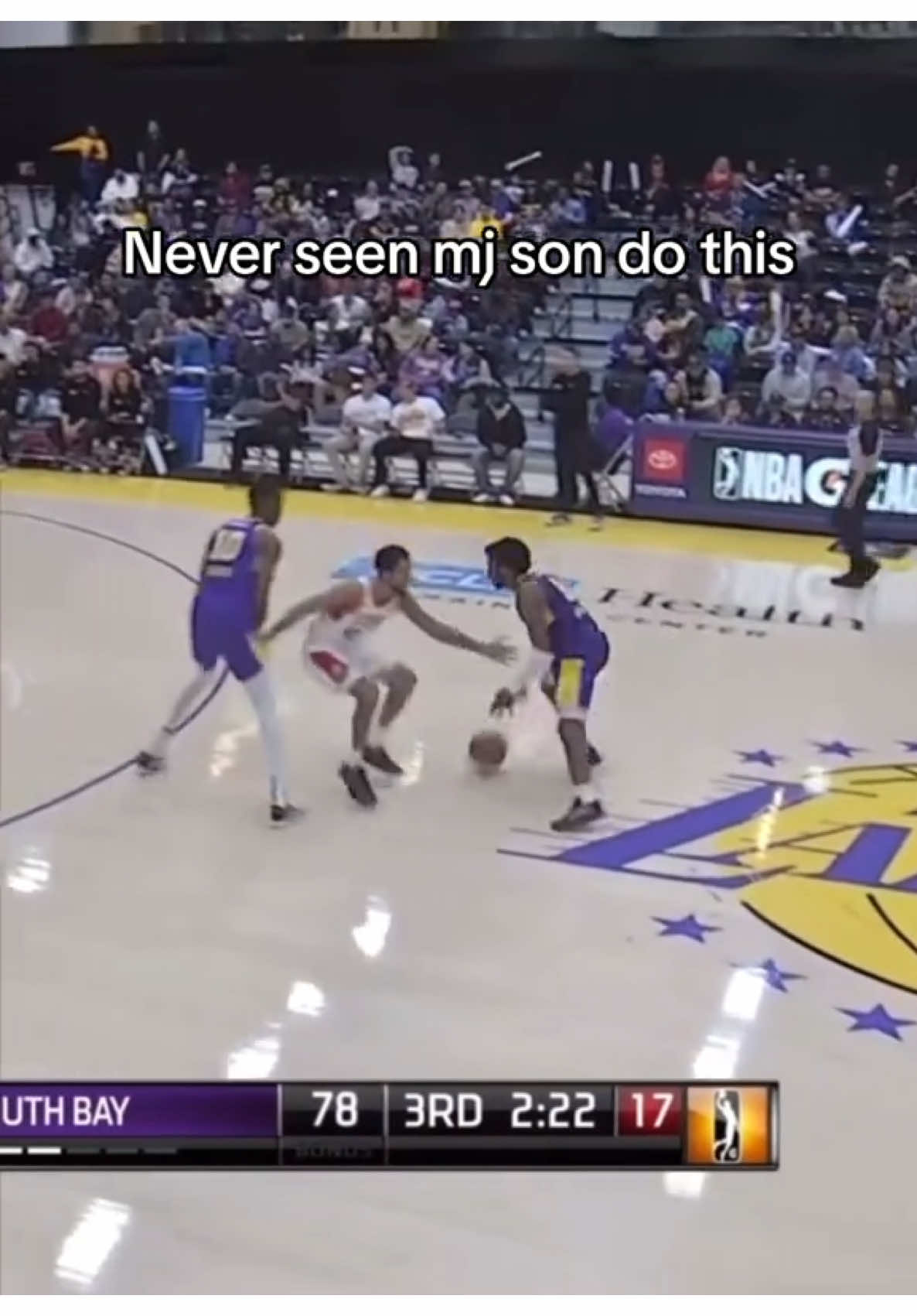 A post by @dunk on TikTok caption: I’ve seen enough. Bronny > MJ 😤 (@Olmi) #nba #basketball #sports #fyp 