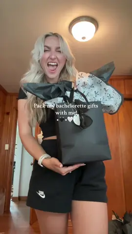 A post by @jesss_16 on TikTok caption: Love treating my girls! Stay til the end for them opening the gifts! #bachelorette #bachelorettetrip #bachelorettegifts #CapCut 