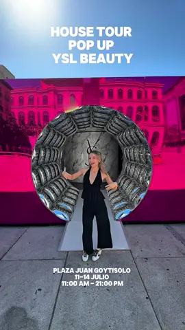 A post by @mariariballo on TikTok caption: Embajadora. Chicas!!! Planazo para este finde 🎀 conocer la Pop Up de @YSL Beauty en Madrid!!! Está ubicada en la Plaza Juan Goytisolo y hay un montón de sorpresas que no os podéis perder 🫶🏼 #makeuplook #yslbeauty