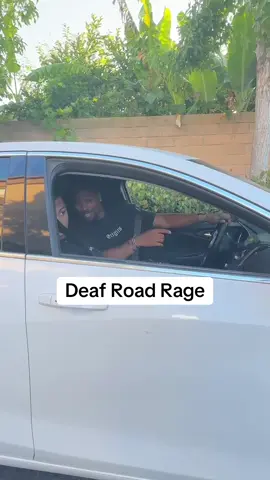 A post by @chaadcrb on TikTok caption: shutup and drive 😂😭 @D E V 🦅 #funny #deaf #trending #foryou #viral #fyp #foryoupage #asl #signlanguage #americansignlanguage #explore #chaadcrb 