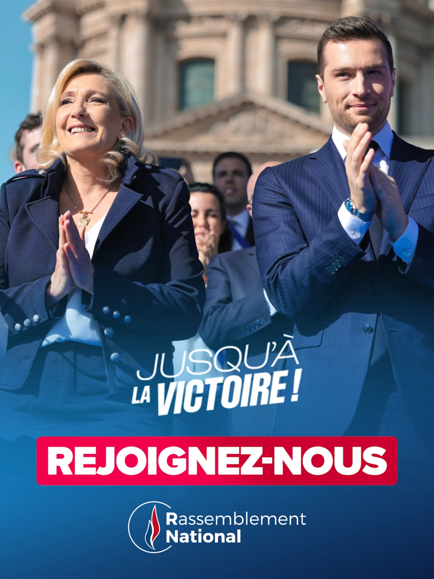 A post by @rnational_off on TikTok caption: Rien ni personne ne pourra nous empêcher de porter la voix des millions de Français !