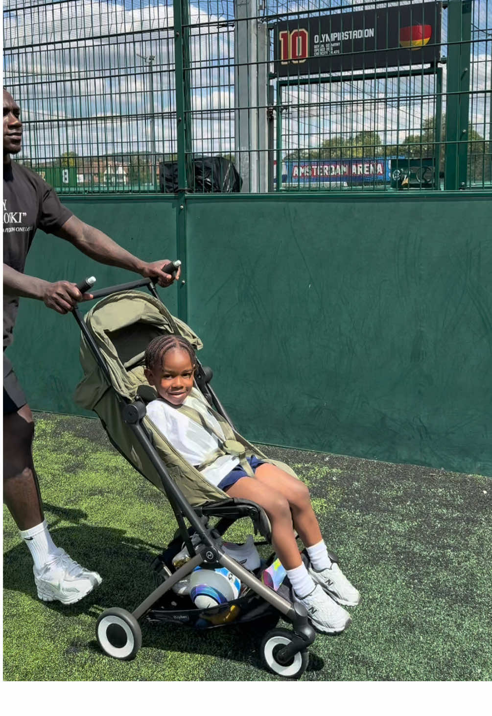 A post by @raisingzion1 on TikTok caption: AD Arriving to training in style in the Cybex Libelle Stroller #CYBEX #CYBEXFamily #CYBEXLibelle