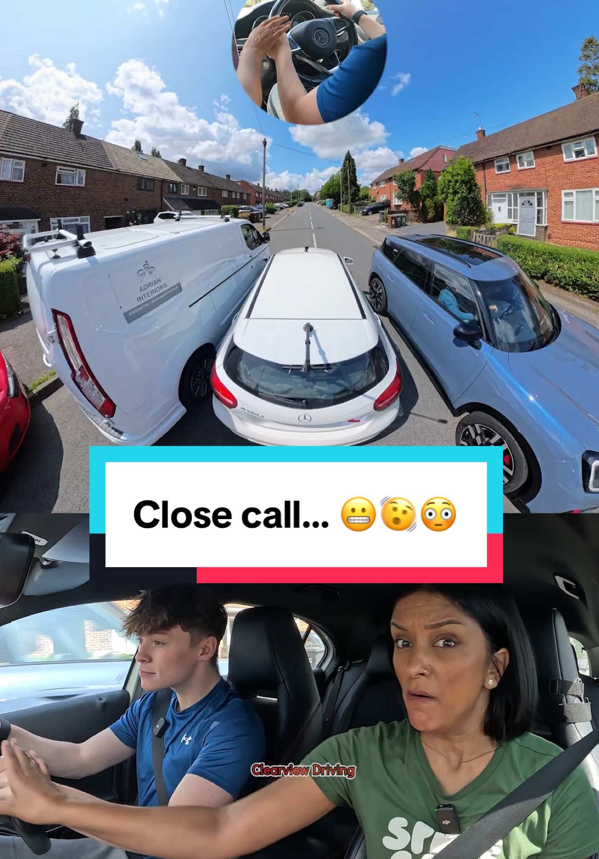 A post by @clearviewdriving on TikTok caption: “I had it” 😳  #driving #car #learn #london #fyp #teacher #omg #fyp 