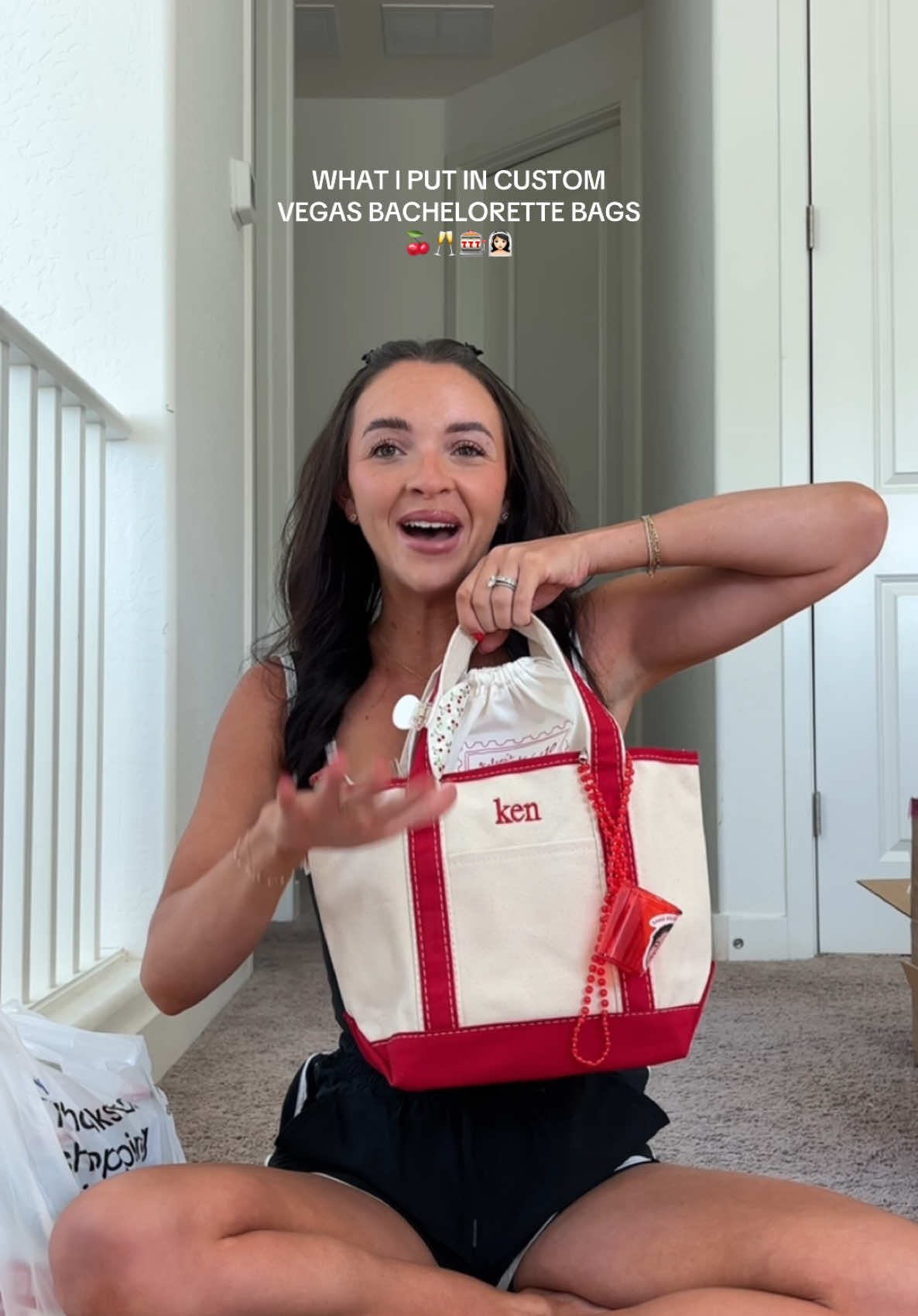 A post by @kencradic on TikTok caption: DO YOU GET THE REFRENCE?🤣🫣didn’t get to see them until after going out…so I’ll save the reaction for my camera roll lol but she LOVED❤️🥹nothing makes me happier than gift giving #bachelorette #bacheloretteparty #fyp #foryou #vegasbachelorette #bachelorettebags 