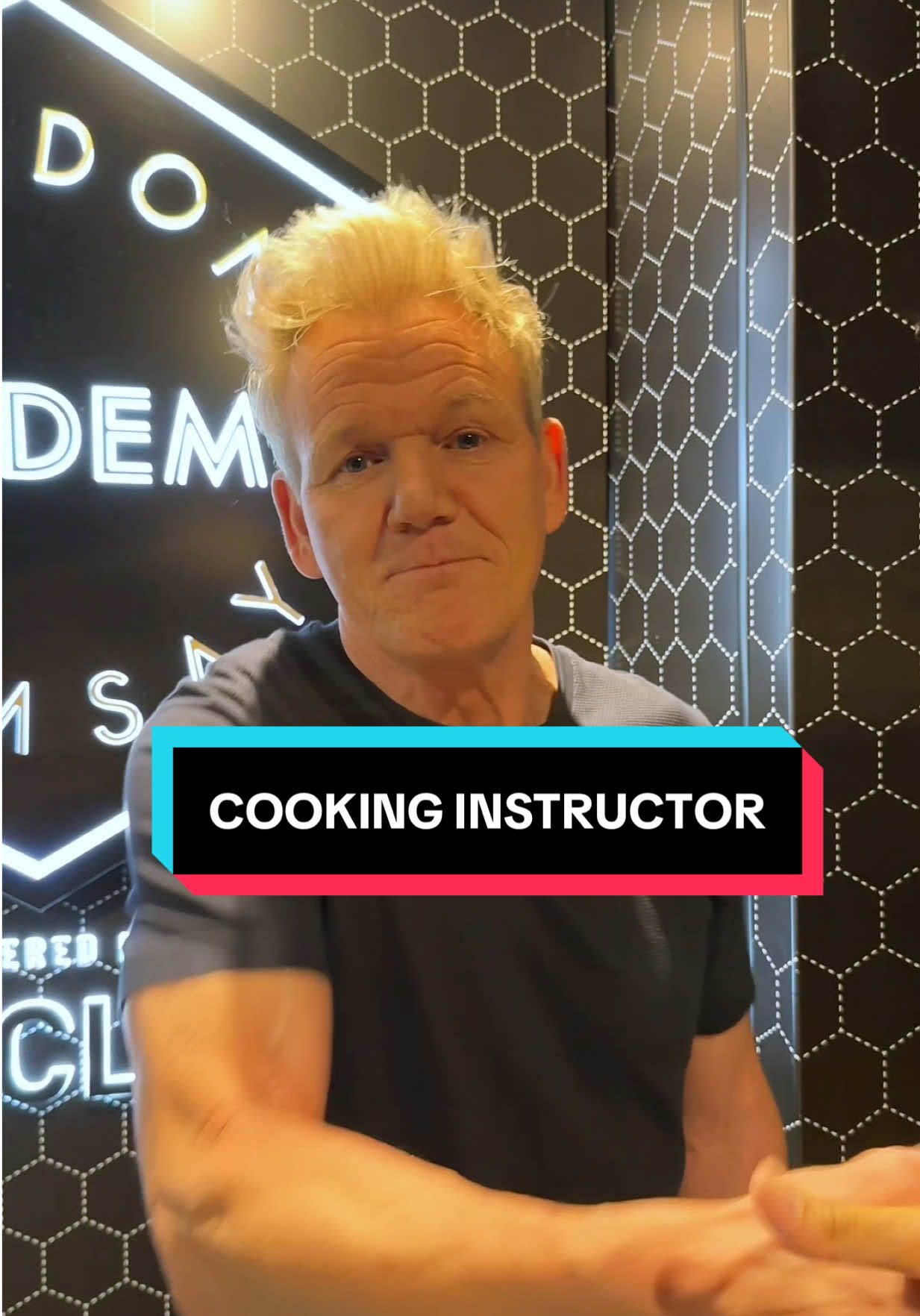 A post by @gordonramsayofficial on TikTok caption: Nick didn’t bring the lamb sauce to the @Gordon Ramsay Academy 😆