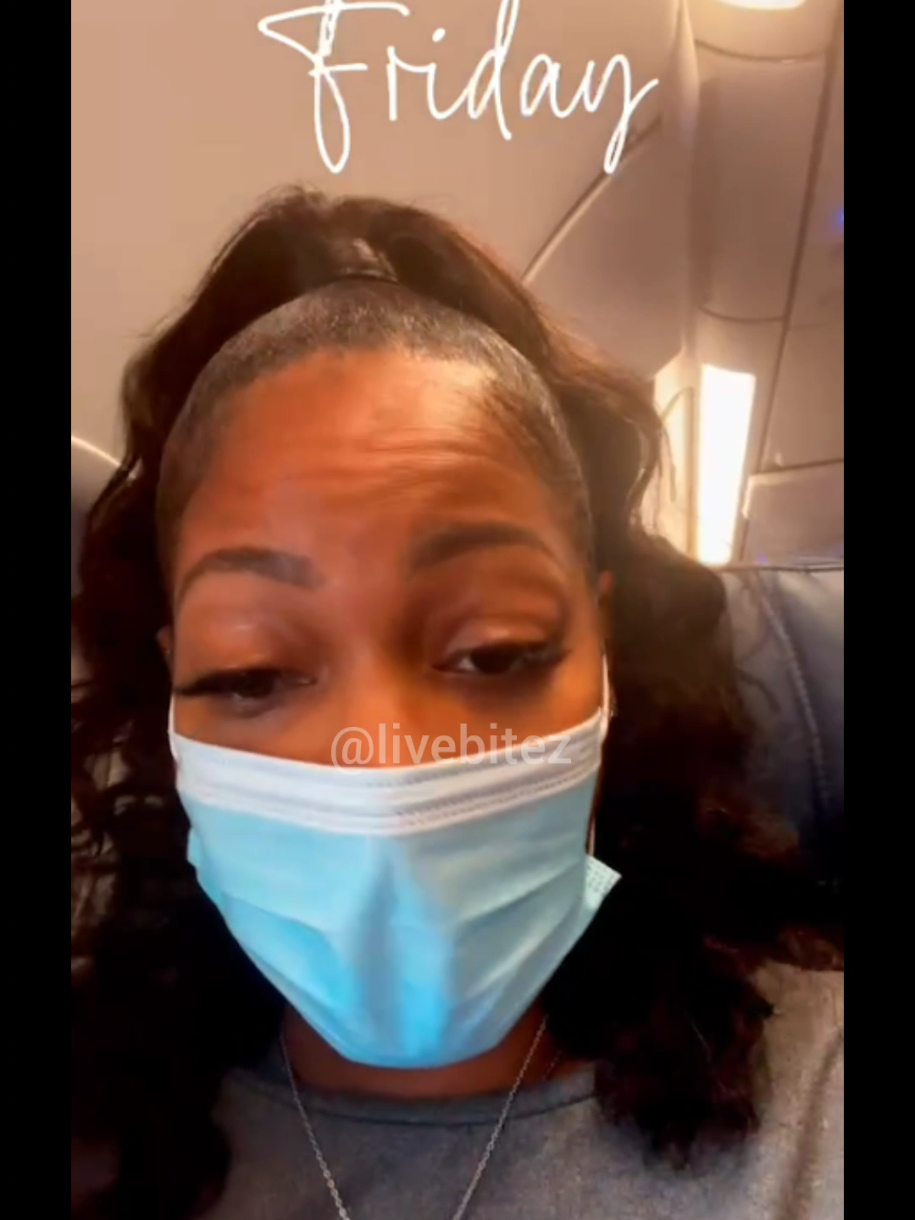 A post by @livebitez on TikTok caption: PLANE DRAMA!! Erica Dixon Gets Into It With A KAREN Mid-Flight—After She Told Her ‘Don’t Record Me’ While Erica Called Out Sick Passenger Cover-Up! ✈️😳
