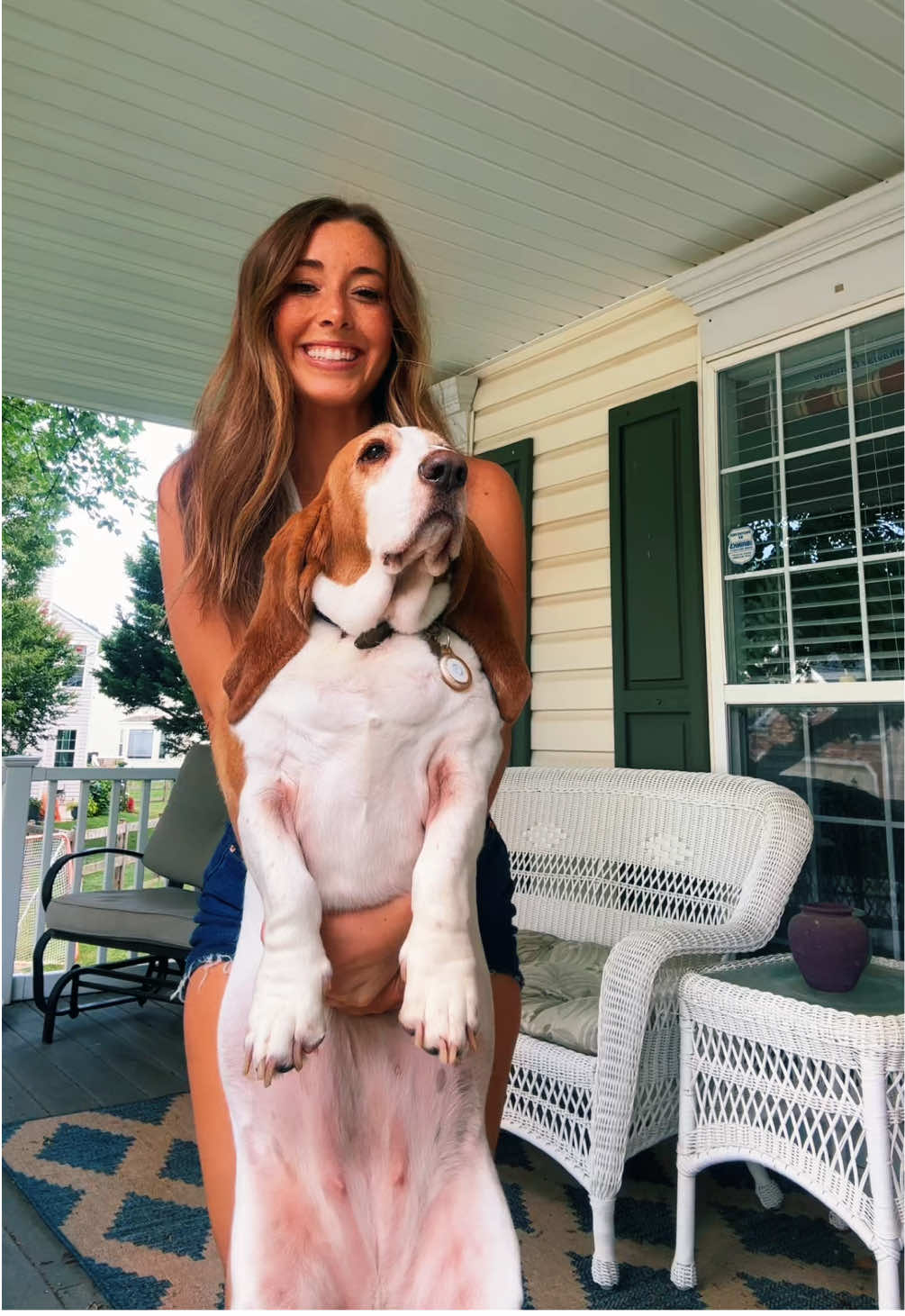 A post by @thisissydneylint on TikTok caption: Morgan wanted to say hi 🐶 #dance #lol 