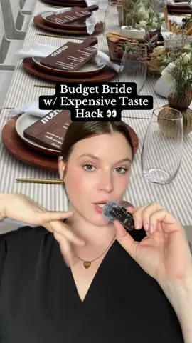 A post by @lynea.daprix on TikTok caption: A tablescape hack for the budget bride who has expensive taste ✨💍 #weddingplanning #budgetwedding #weddingtips #affordablewedding 