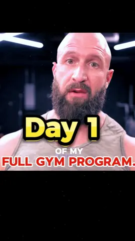 A post by @ryanhumiston.fan on TikTok caption: 30 Day Full Gym Program: Day 1 - Arm Day #bodybuilding #Fitness #armday #biceps #triceps #hypertrophy #Gym 