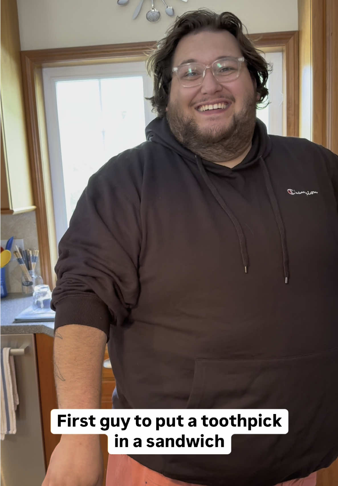 A post by @mattyfucko on TikTok caption: Okay new rule: toothpick needs to be visible from the outside ✍️ w/ @Ben & Jared 